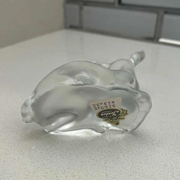 Vintage Fenton Clear Satin Fawn Deer - Picture 10 of 13